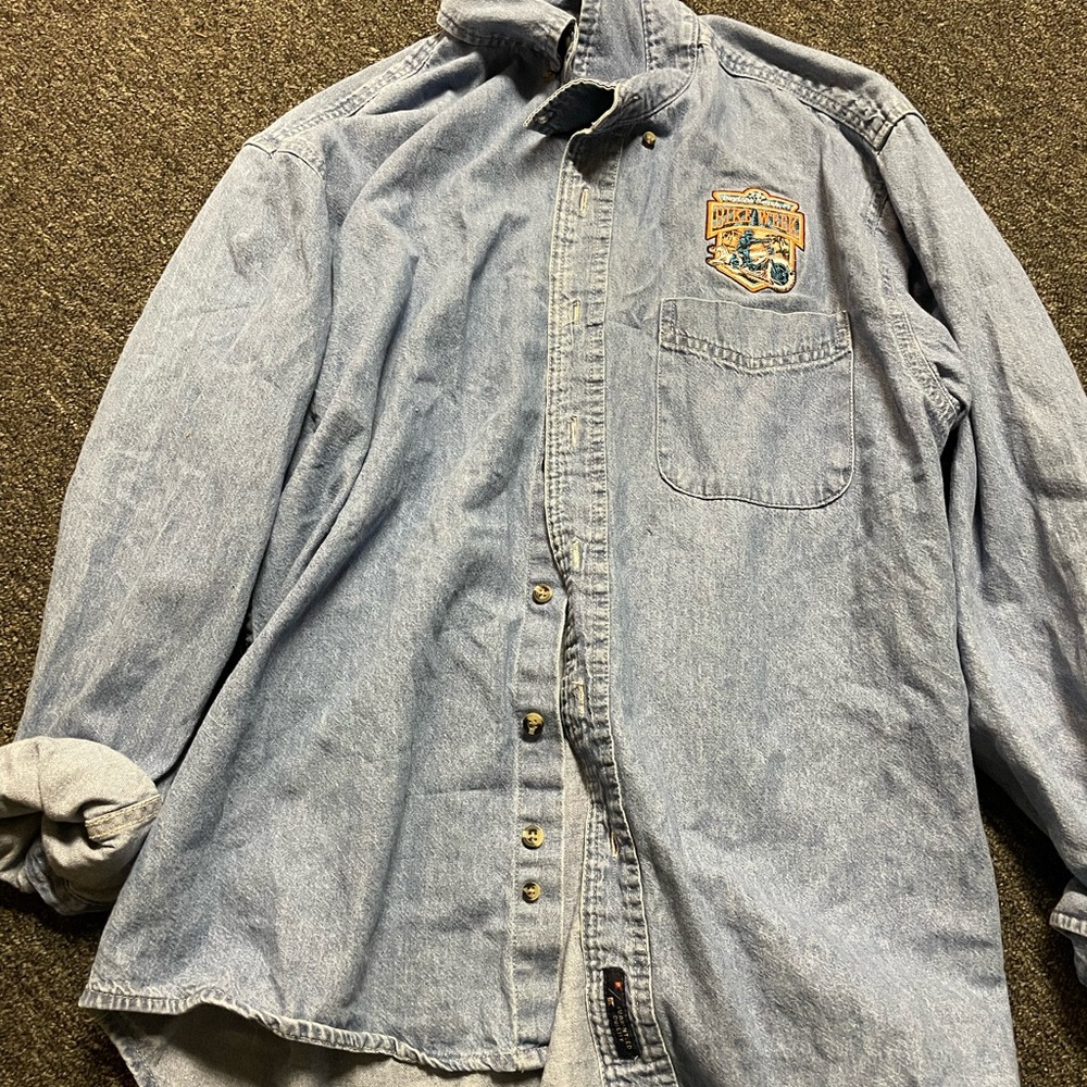 Vintage Daytona beach bike week denim button up